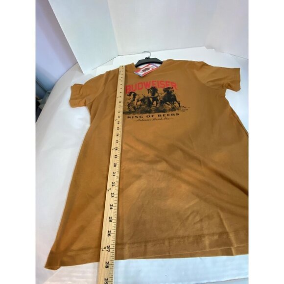 Budweiser King of Beers Tee Shirt Men's Size Large Short Sleeves Camel NWT - Picture 9 of 10